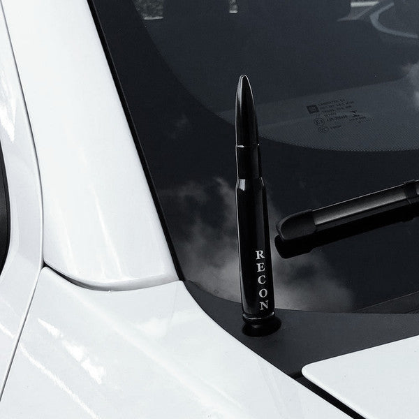 ~(1 lbs. 8X3X2)~ .50 Cal Bullet Shaped Aluminum 5inch Antenna - Universal Fitment Fits All Makes and Models w/ OEM Factory Threaded Anten