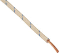 NAMZ OEM Color Cloth-Braided Wire 25ft. Pack 16g - White w/Blue Tracer