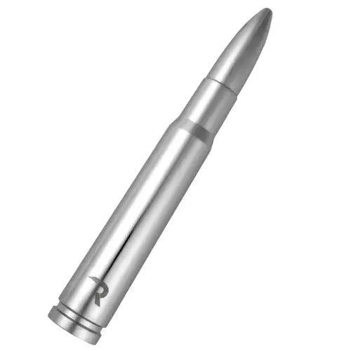 ~(1 lbs. 8X3X2)~ .50 Cal Bullet Shaped Aluminum 5inch Antenna - Universal Fitment Fits All Makes and Models w/ OEM Factory Threaded Anten