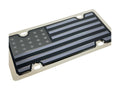 BLACKED OUT USA FLAG BLACK OPAQUE/MATTE BLACK/BLACK MIRROR SS PLATE
