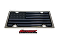 BLACKED OUT USA FLAG BLACK OPAQUE/MATTE BLACK/BLACK MIRROR SS PLATE