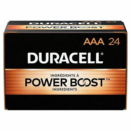 DURACELL COPPERTOP AAA BATTERIES 24 PER BOX