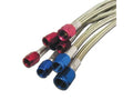 Nitrous Express - 6AN (12IN) STAINLESS STEEL BRAIDED HOSE (RED) - 12013