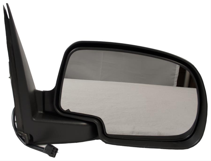 RH DOOR MIRROR PWR NONHTD TEXT BLK W/CHR COVER FLDG SILVERADO/SIERRA 9902