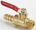 BRASS SHUTOFF 1/4IN NPT MPRT 3/8IN BARB