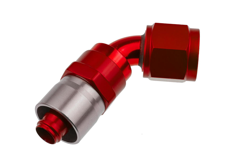 12 AN 60 DEGREE CRIMP STYLE HOSE END RED