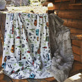 THE THROW ROAD TRIP GREY 50X60