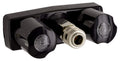 FAUCET W/ QUICK CONNECT 33/8IN 2 KNOB PLASTIC BLACK