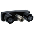 FAUCET W/ QUICK CONNECT 33/8IN 2 KNOB PLASTIC BLACK