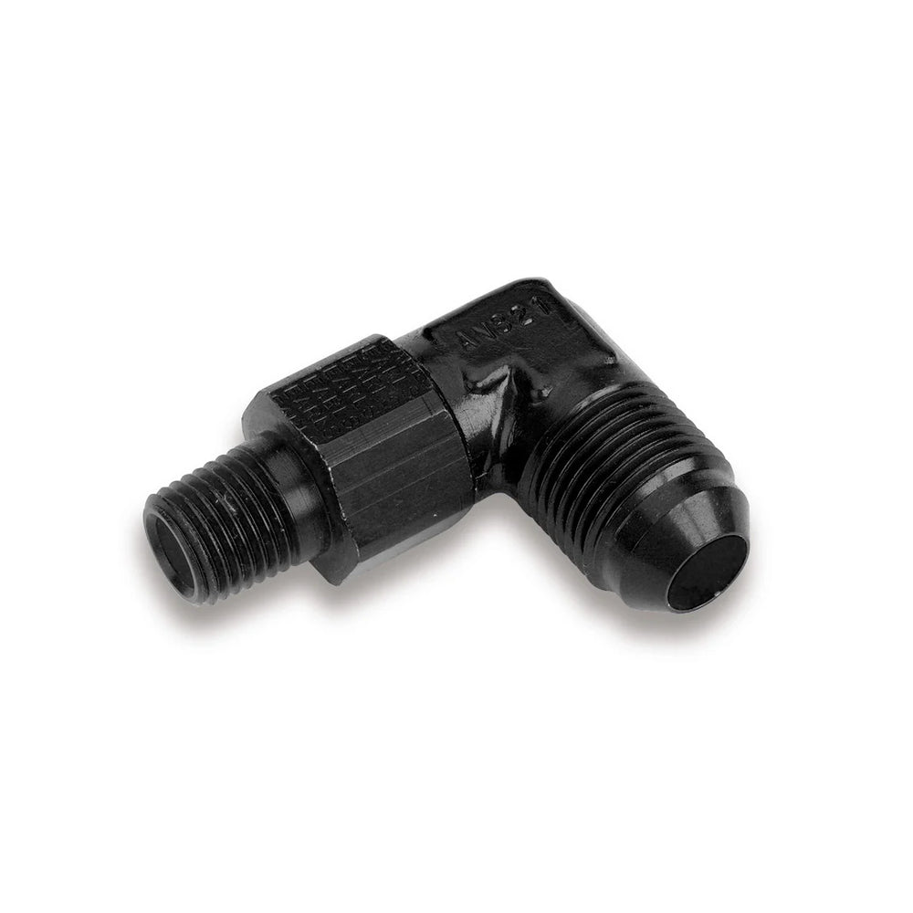 BLACK 90 DEG -4 MALE-1/8" NPT SWIVEL