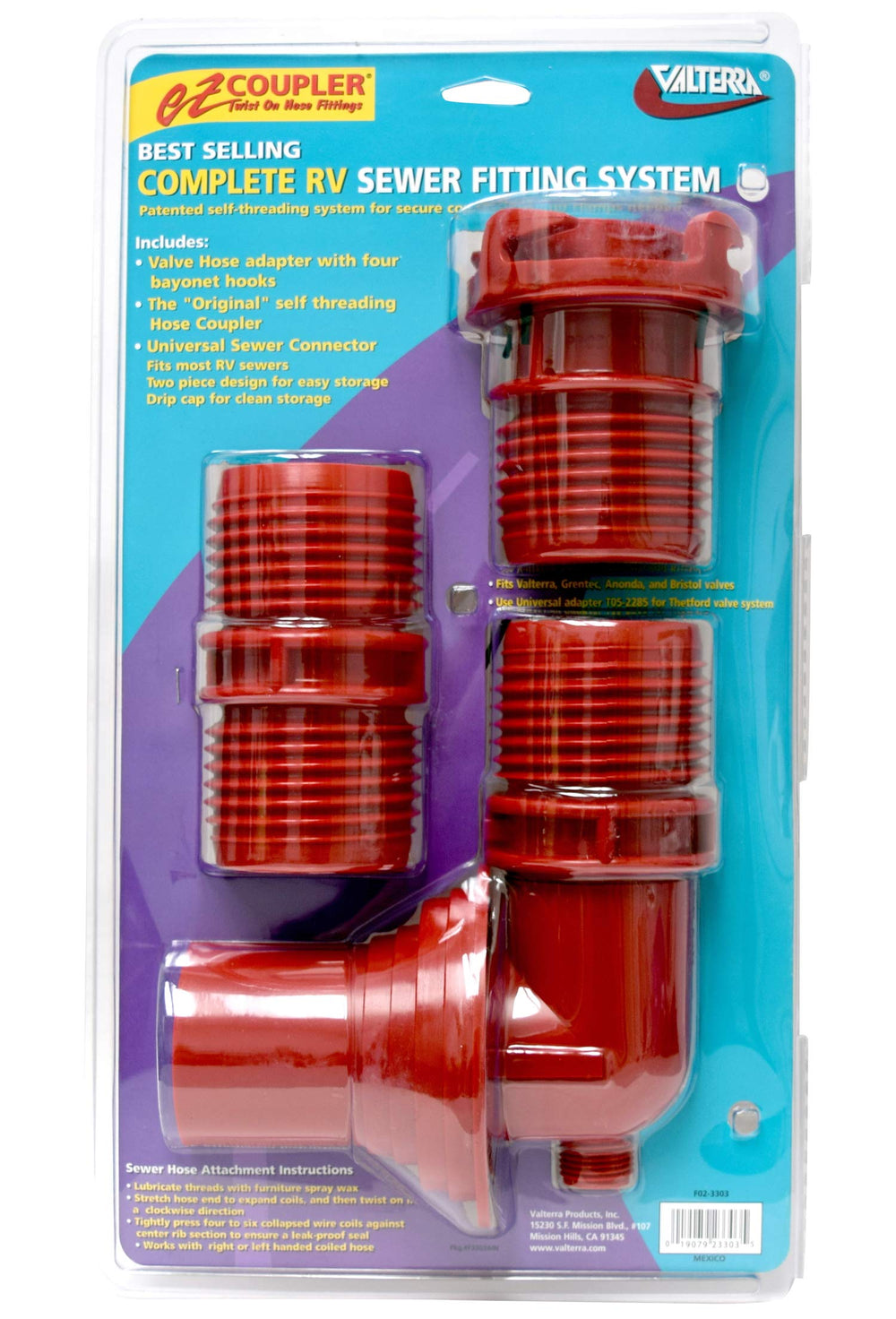 EZ COUPLER 3PIECE SYSTEM RED CARDED
