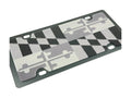 MARYLAND STATE FLAG UV DIRECT LOGO DETAIL CARBON STEEL LICENSE PLATE GREY