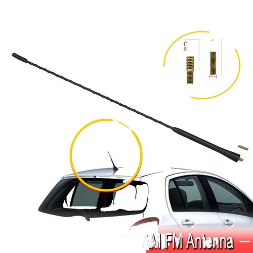 EXTENDED RANGE ALUMINUM 12 SHORTY ANTENNA UNIVERSAL FITMENT WHITE