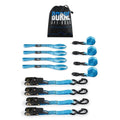 Borne Off-Road Medium-Duty Ratchet Tie-Down Kit (4-Pack) Black