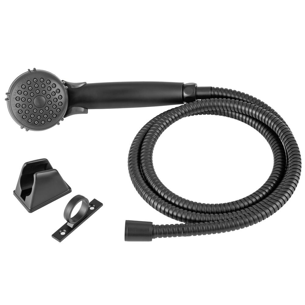 RV SINGLE FUNCTION SHOWER WAND & HOSE KIT MATTE BLACK