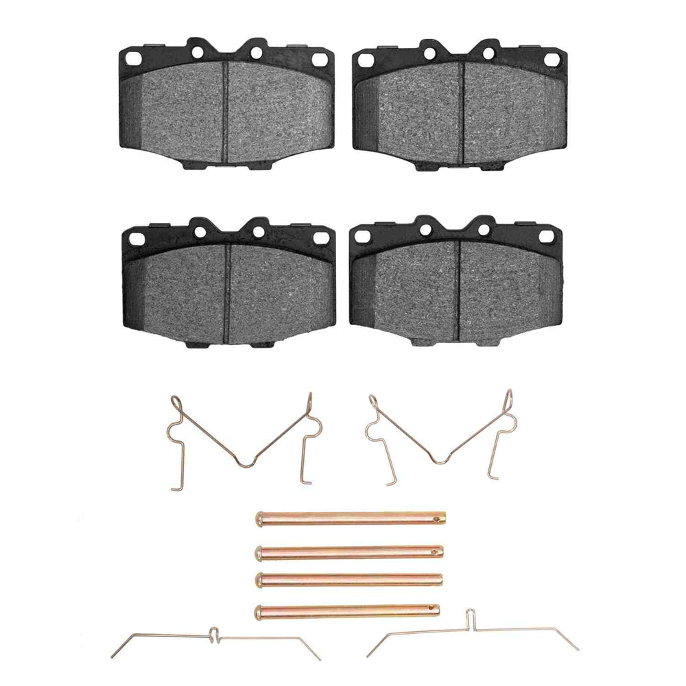 R1 79-85 Toyota Pickup Front Semi Met Brake Pads and Hardware Kit
