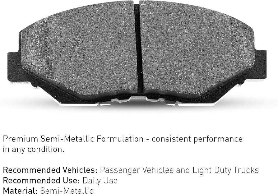 R1 81-95 Toyota Cressida Front Semi Met Brake Pads and Hardware Kit