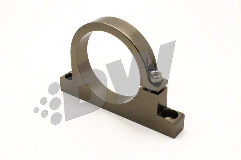 Deatschwerks inline Fuel Filter Mounting bracket billet aluminum anodized. Fits DW 70mm 110mm and