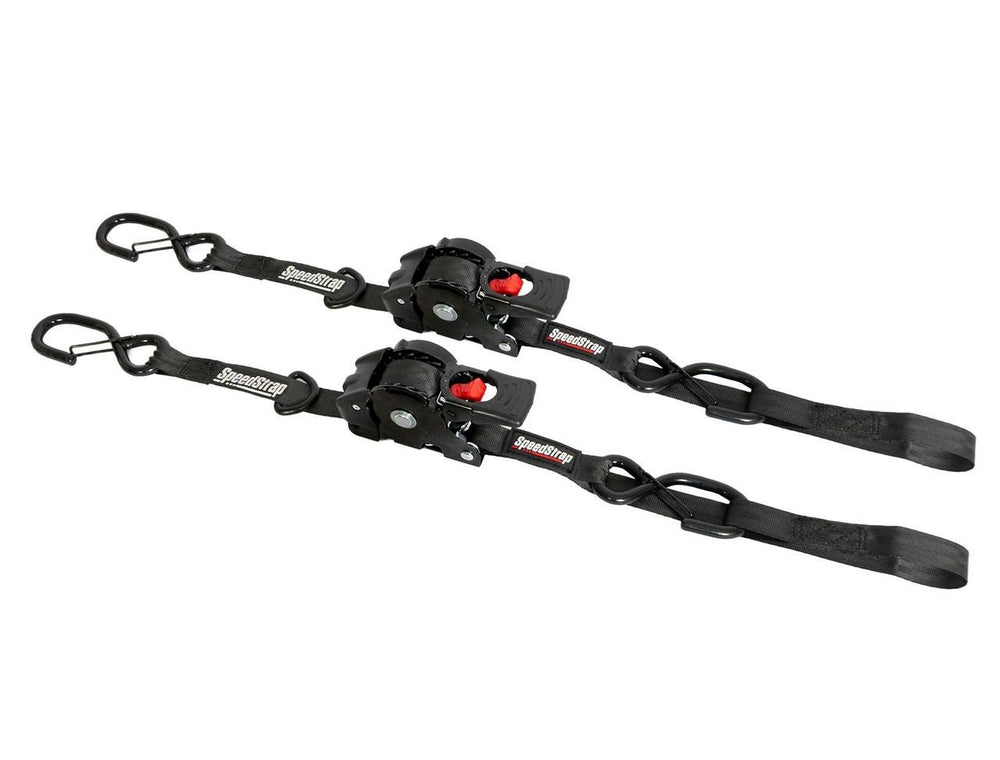 Speedstrap 1In x 10ft Retractable Tie Downs w/ Built in Soft-Tie (2-Pack)