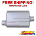 MUFFLER XLERATOR VX PERFORMANCE OVAL 2.25IN ID/OD 19IN OAL AS
