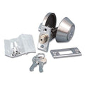DOOR DEADBOLT SINGLE CYLINDER 5/8IN THROW SS CLAM SHELL