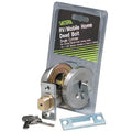 DOOR DEADBOLT SINGLE CYLINDER 5/8IN THROW SS CLAM SHELL