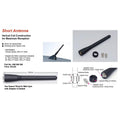 Cusco Short Antenna Black in Side Thread Limited Reception Radio Band