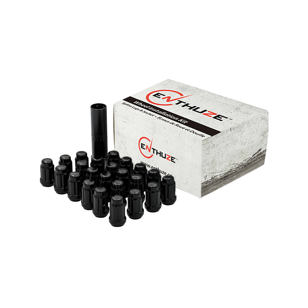 LUGNUT CLOSED END BLACK SPLINE 14 X 1.5 1.38 IN 6 LUG (24PCS) (Includes Key