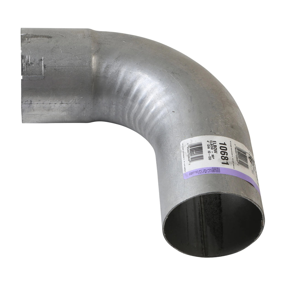 ELBOW 90 DEGREE 4IN DIA. IDOD 8IN 8IN LGTH 4 1/2IN CLR ALUMINIZED