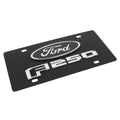 1515 F250 BADGE BLACK W MIR FILL BLUE W MIR OVAL CS PLATE