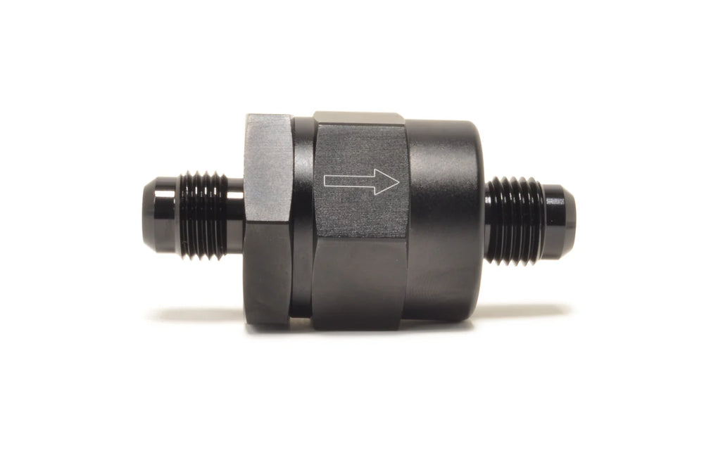 Check Valve with Integrated -6AN Male Flare Fittings