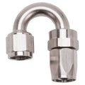 Russell Performance -10 AN Black/Silver 180 Degree Tight Radius Full Flow Swivel Hose End