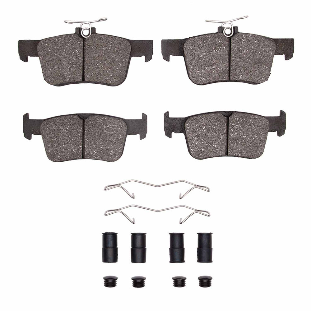 R1 18-26 Honda Civic Sedan Rear Semi Met Brake Pads and Hardware Kit