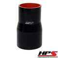 HPS Performance 2 - 2.75 ID 4 Long High Temp 4-ply Reinforced Silicone Reducer Coupler Hose Black (51mm - 70mm ID 102mm Length)