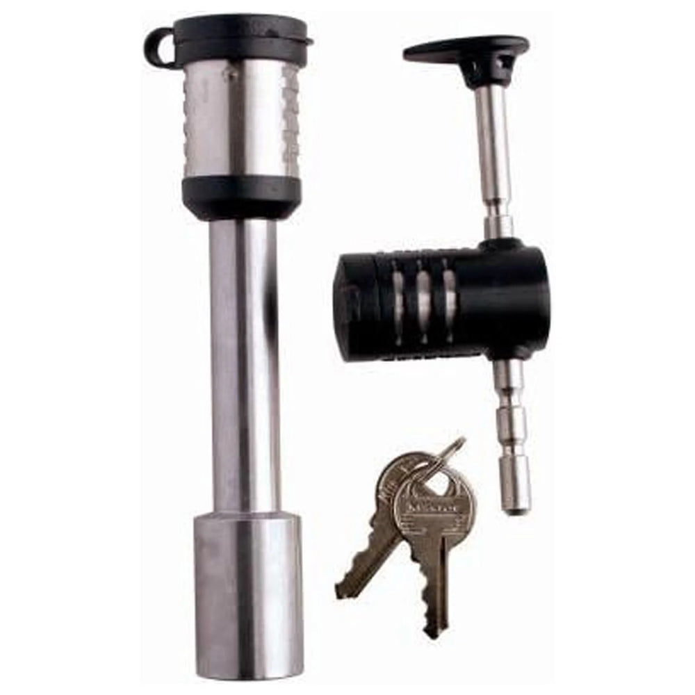 STAINLESS STEEL BARBELL RECEIVER (5/8IN & 1/2IN) & ADJUSTABLE COUPLER LATCH LOCK