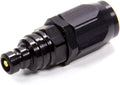 Q/R #6 Str Hose End Plug Valved Black