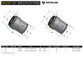 Whiteline W83397 Front Track Bar Bushing; Fits Jeep Wrangler 07-17