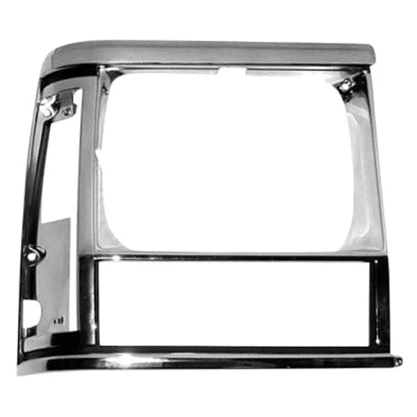 RH HEADLAMP DOOR W/ SINGLE HEADLAMP CHR/BLK CHEROKEE/WAGONEER 9196; COMANCHE P/U 91 92