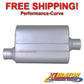 MUFFLER XLERATOR VX PERFORMANCE OVAL 2.5IN ID/OD O/C 19IN OAL AS