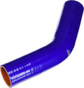 HPS Performance 1.75 ID High Temp 4-ply Reinforced Silicone 45 Degree Elbow Coupler Hose Blue (45mm ID)