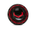 Vossen Billet Modular Cap - Large - Gloss Black w/ Red Insert