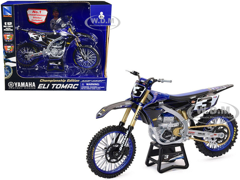 New Ray Toys Yamaha YZ450F Factory Team (Eli Tomac #3)/ Scale - 1:12