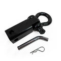 Overland Vehicle Systems Receiver Mount Recovery Shackle 3 4 4.75 Ton With Dual Hole Black Pin Clip