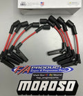 Moroso 9.75in Coil On Plug 90 Deg Ultra Spark Plug Wire Set - Red