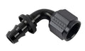 Fragola -10AN Nut x -8AN 90 Degree Push-Lite Hose End For Fuel Cell Conversion - Black