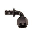 Fragola -10AN Nut x -8AN 90 Degree Push-Lite Hose End For Fuel Cell Conversion - Black