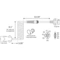 HARNESS COILED 7 TO 5 WAY;A57CC1B R