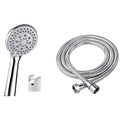 DELUXE 5FUNCTION MASSAGING SHOWER HEAD METAL HOSE & BRKT PRESSURE ASSIST WAT