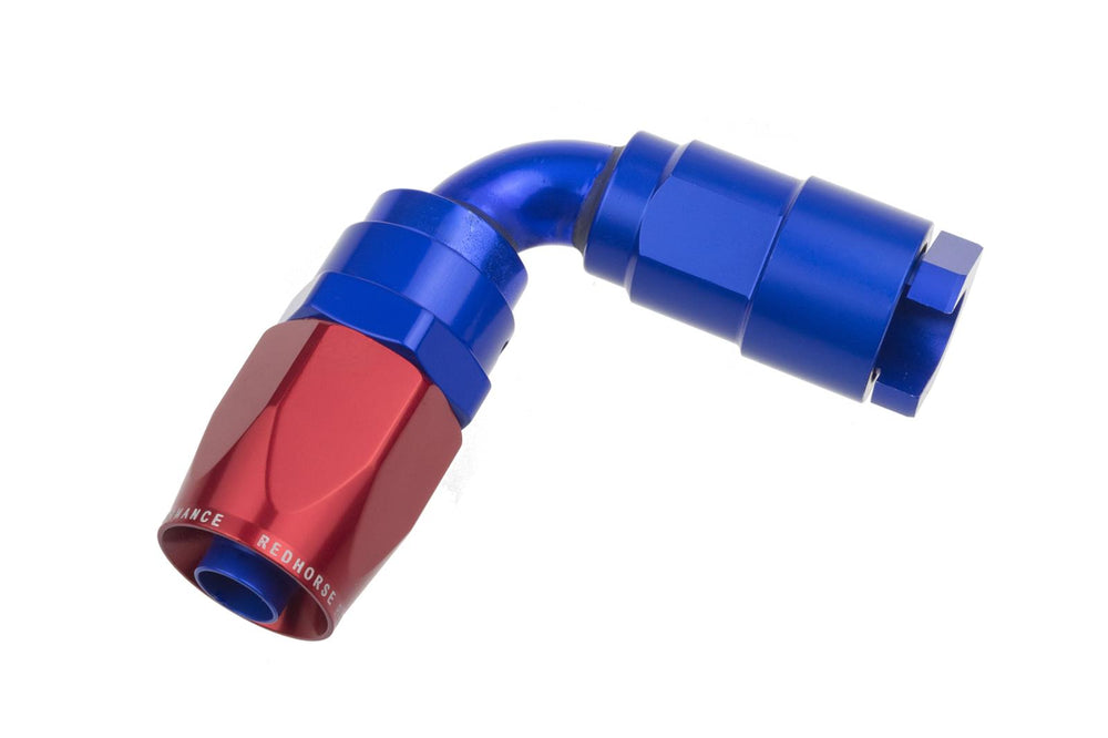 06 TO 3/8 SAE QUICK DISCONNECT FEMALE 90DEG RED/BLUE