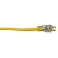 25FT SJTW 12/3 OUTDOOR EXTENSION CORD W/ LIGHTED END (YELLOW)